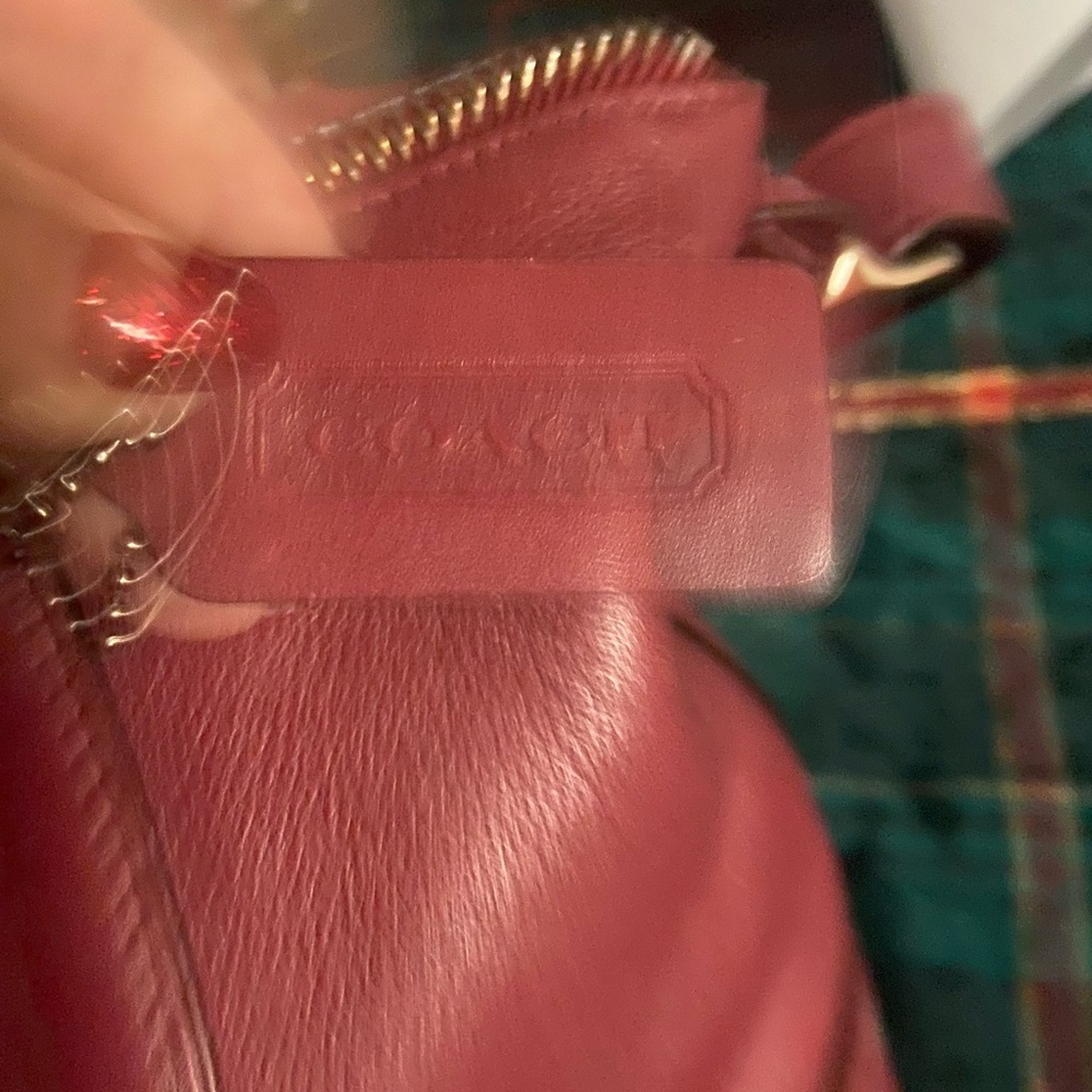 Coach Red Leather Shoulder Bag - Picture 5 of 10